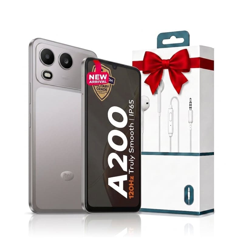 itel A200 Dual SIM Meteor titanium 3+5GB 128 GB Titanium - jarir bookstore ksa