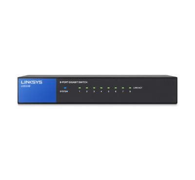LINKSYS LGS108 Network Switch, 8 Gigabit ports, unmanaged