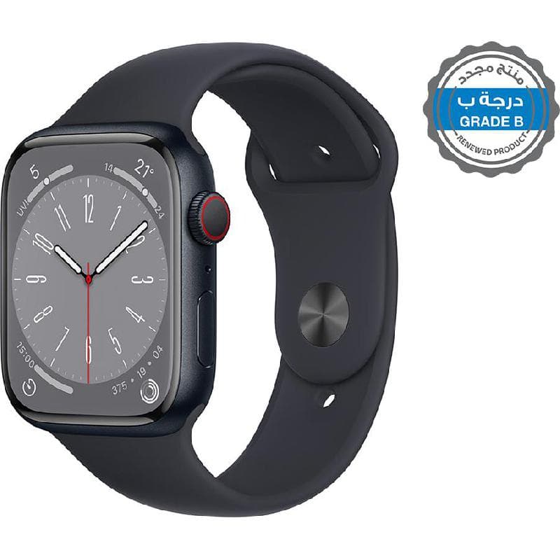 Apple Apple 45 mm Midnight Aluminum Case, Ion-X Display Midnight Sport Band Renewed Grade B - Jarir Bookstore KSA product photo