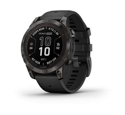 Garmin, Fenix 7 Pro Sapphire Solar Edition, Carbon Gray DLC Titanium with Black Band