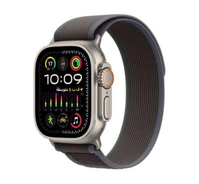 صورة المنتج Apple Watch Ultra 2 GPS + Cellular, 49mm Titanium Case with Blue/Black Trail Loop - M/L