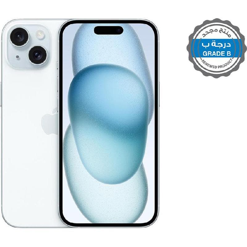 صورة المنتج Apple iPhone 15 128 GB Blue Renewed Grade B - Jarir Bookstore KSA
