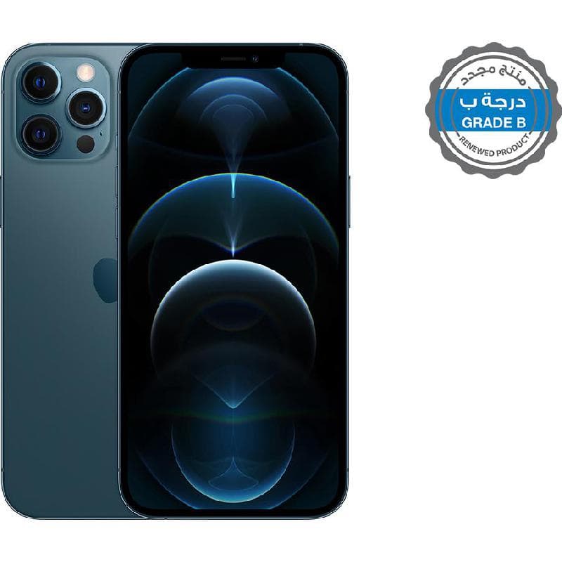 Apple iPhone 12 Pro Max 128 GB Pacific Blue Renewed Grade B - Jarir Bookstore KSA product photo