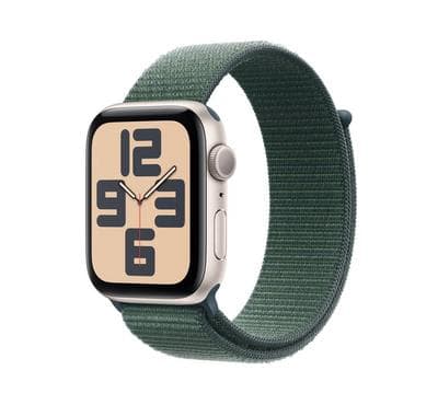 صورة المنتج Apple Watch SE GPS 40MM Starlight Aluminium Case with Lake Green Sport Loop