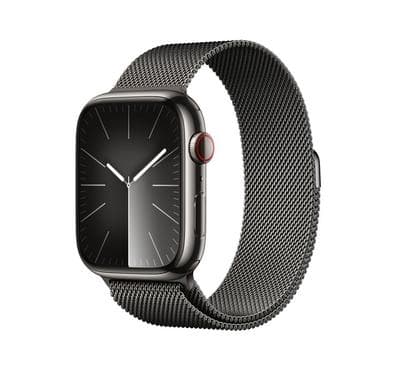 صورة المنتج Apple Watch Series 9 GPS + Cellular 45mm Graphite Stainless Steel Case with Graphite Milanese Loop