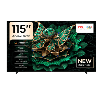 صورة المنتج TCL, 115 inch, Mini LED 4K Smart TV, 144Hz