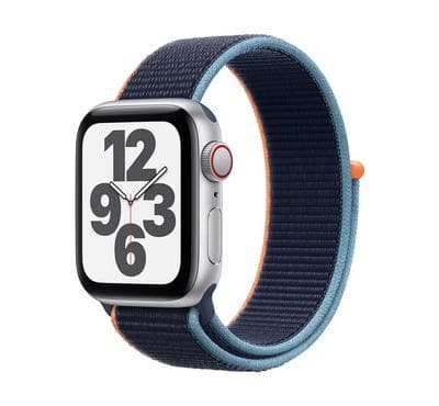 Apple Watch SE GPS + Cellular, 40MM Silver Aluminium Case with Deep Navy Sport Loop product photo