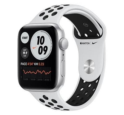 Apple Watch Nike SE GPS, 44mm Silver Aluminium Case with Pure Platinum/Black Nike Sport Band product photo