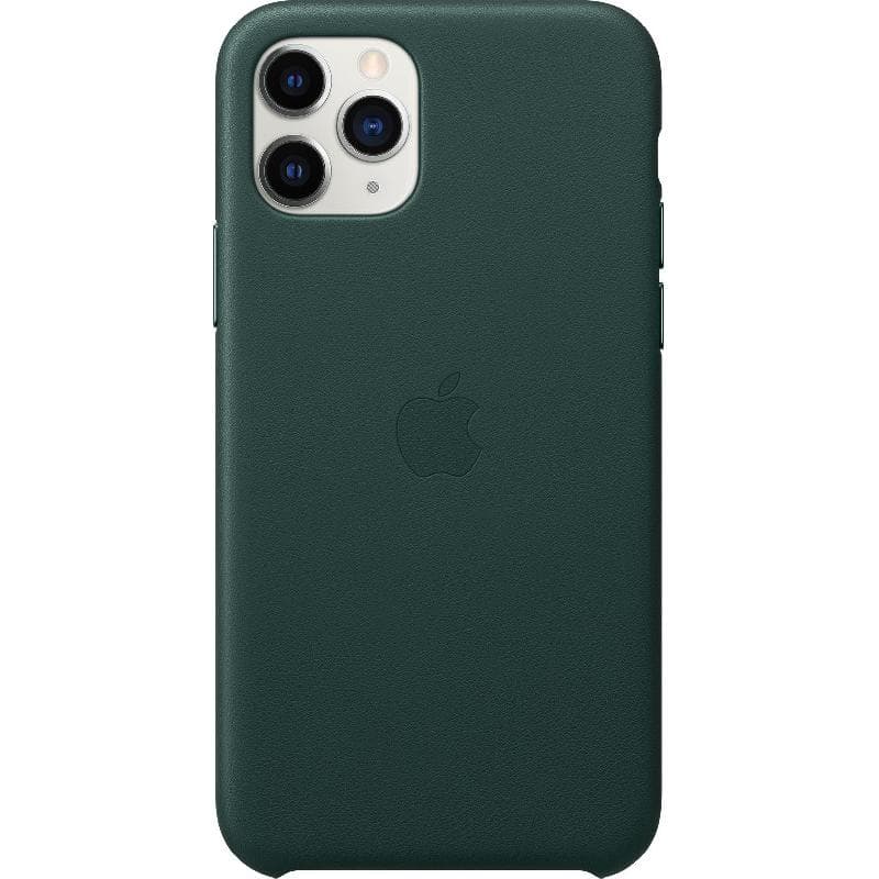 Apple Leather Back Cover Mobile Case for iPhone 11 Pro Forest Green Apple