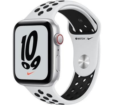 Apple Watch Nike SE, GPS+ Cellular, 40MM, Silver,Platinum/Black Nike Sport Band