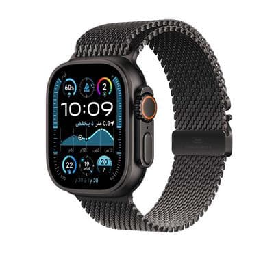 صورة المنتج Apple Watch Ultra 2 GPS + Cellular 49MM Black Case with Black Titanium Milanese Loop,Medium