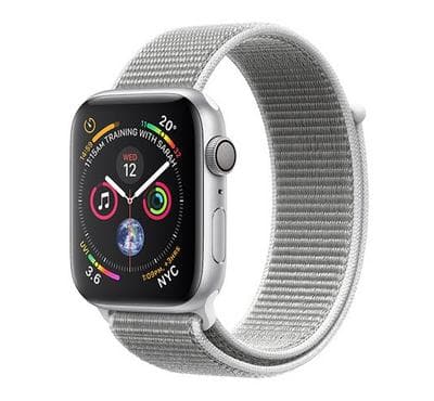 Apple Watch, Series 4 GPS, 44mm Silver Aluminium Case with Seashell Sport Loop