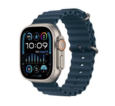 صورة المنتج Apple Watch Ultra 2 GPS + Cellular, 49mm Titanium Case with Blue Ocean Band