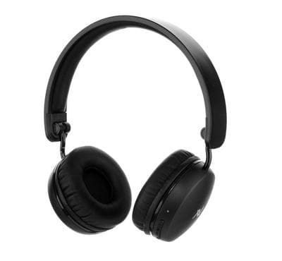 Lavvento Fordable Bluetooth Headphone with Rounded Metal Band, Super Base, Black
