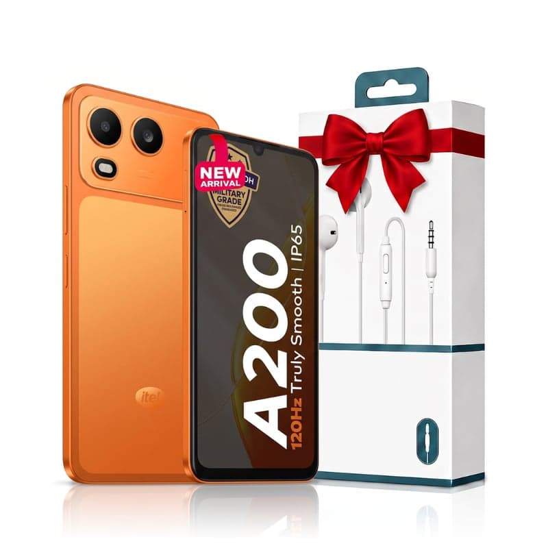 itel A200 Dual SIM Comet Orange 3+5GB 128 GB Orange - jarir bookstore ksa