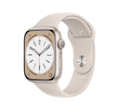 Apple Watch Series 8 GPS 41mm Starlight Case with Starlight Sport Band product photo