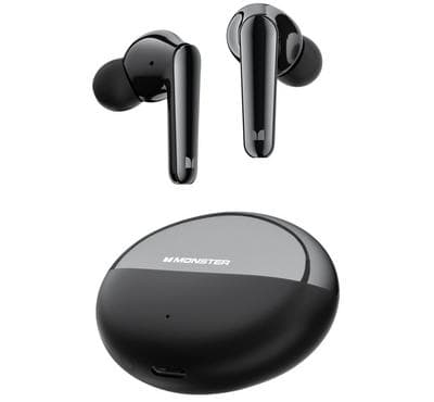 MONSTER N LITE 203 AIRLINKS, Wireless EarBuds, Type C, Black