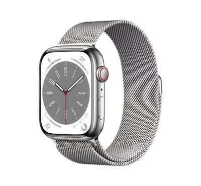 Apple Watch Series 8 GPS + Cellular 41mm Silver Case with Silver Milanese Loop product photo