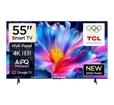 TCL, 55 Inch, UHD, AIPQ, HVA Panel, 2.0 Ch, Google TV