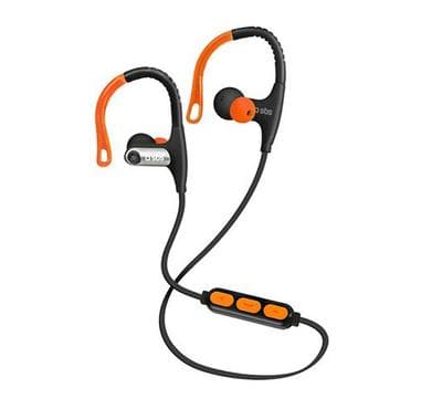 Sport Earphones With Neck Lace, Adjustable Hook Orange
